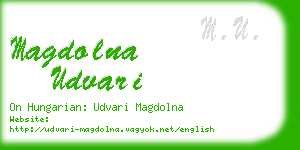 magdolna udvari business card